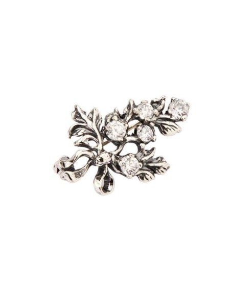 Silver brooch with cubic zirconia B 138