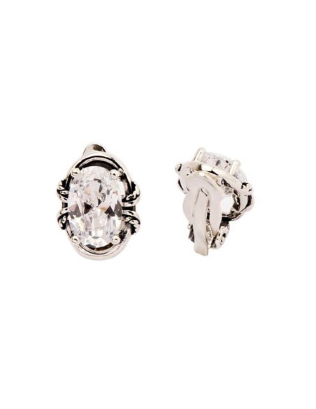 Silver clips with zircons KL 1577