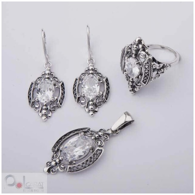 Silver pendant with cubic zirconia W 1566