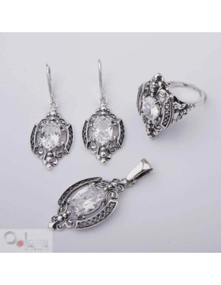 Silver pendant with cubic zirconia W 1566