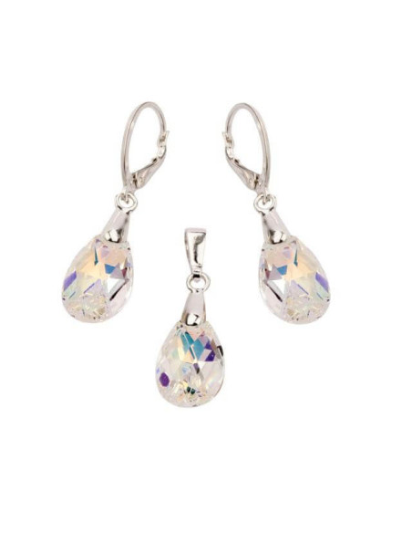 Silver Set Swarovski KPL 1636 Crystal AB