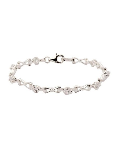Silver bracelet with zircons L 482