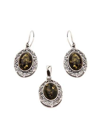 Silver set amber KPL A 005 Green
