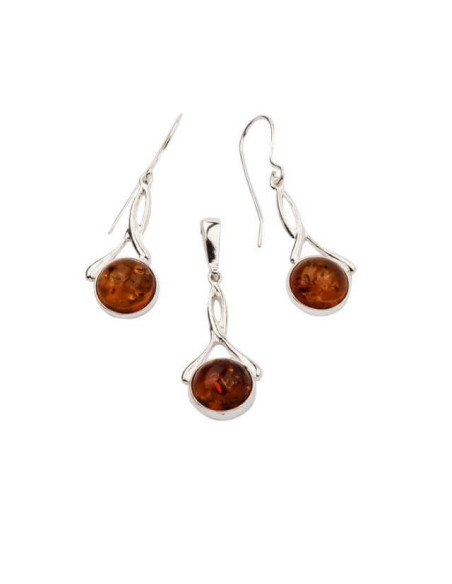 Silver set amber KPL 560 Cognac