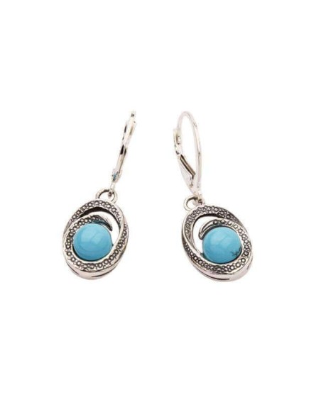 Silver turquoise earrings K 1561