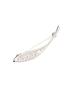 Silver brooch decorated with zircons B 143