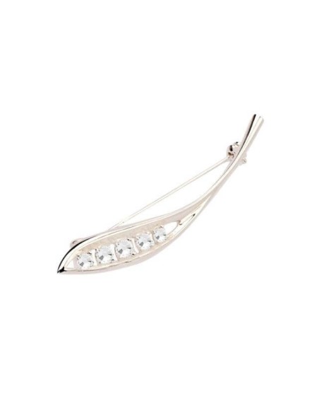 Silver brooch decorated with zircons B 143