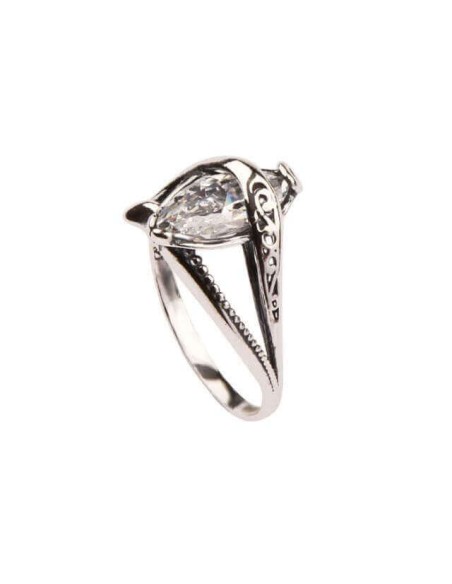 Silver ring decorated with zircon PK 1648