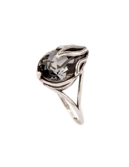 Silver ring with Swarovski crystal Silver Night PK 1643 Silver ring with Swarovski crystal Silver Night PK 1643