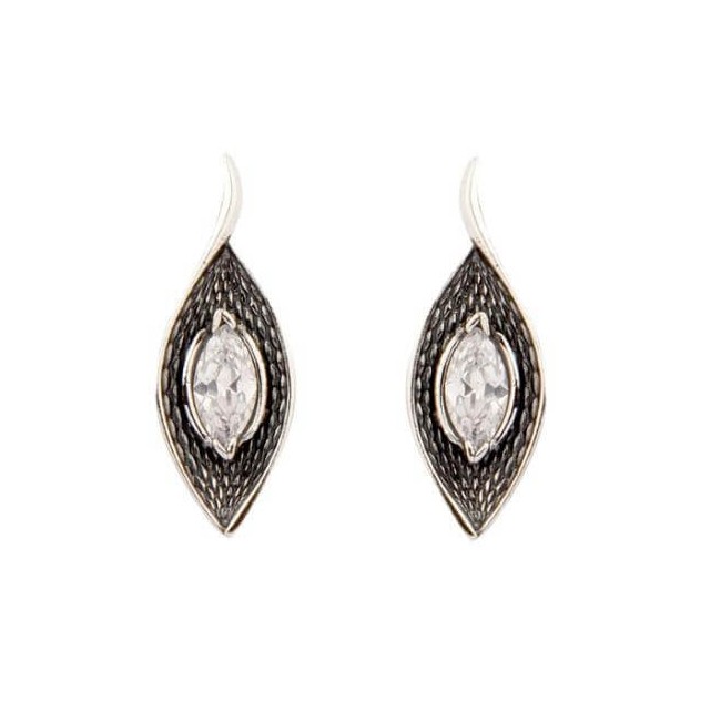 Silver zirconia earrings K 1655