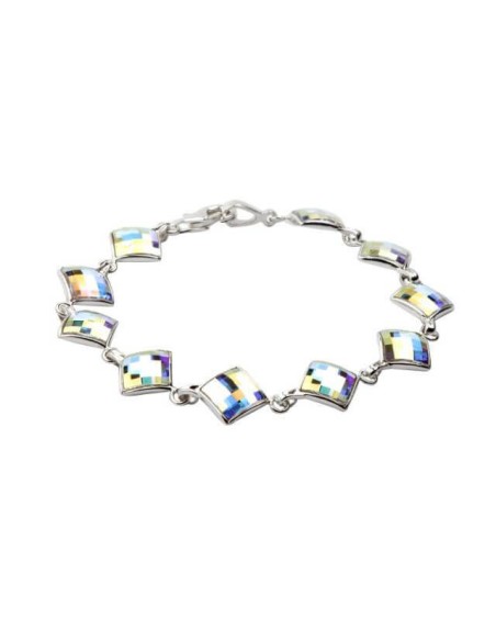 Srebrna bransoletka z kryształami Swarovskiego L 1583 Crystal AB