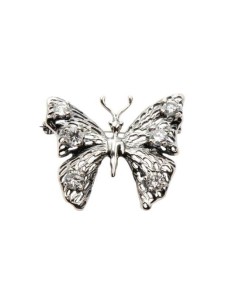 Silver brooch decorated with zircons B 139