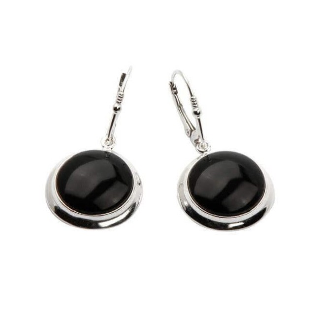 Silver set decorated with onyx KPL 568 Onyx