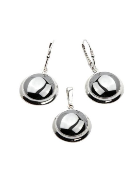 Srebrny komplet zdobiony krzemami KPL 568 Krzem