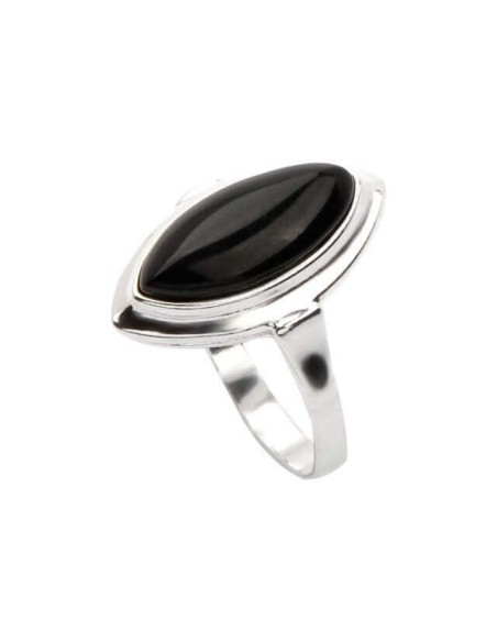 Silver ring decorated with Onyx PK 600 Onyx