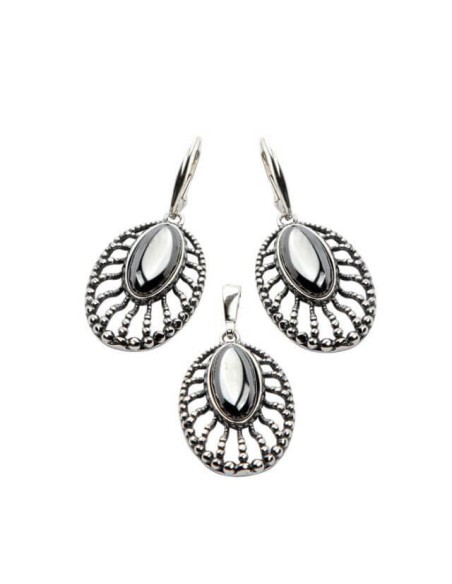 Kolczyki srebrne K 1690 Krzem|Polcaratdesign.pl Biżuteria