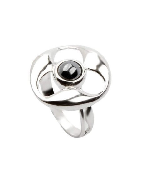 Silver ring decorated with silicon PK 1688 Silicon