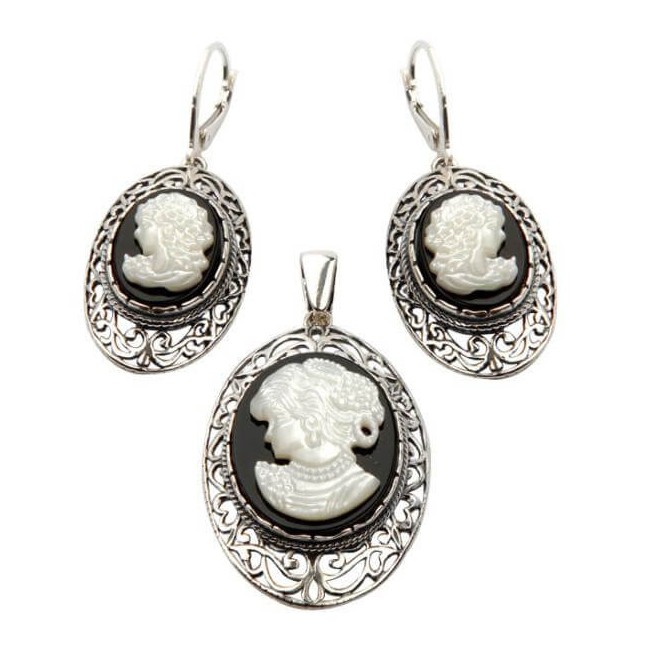 Silver Pendant W 1671 Cameo