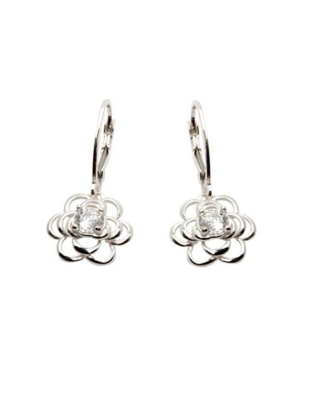 K 1680 sterling silver earrings with zirconias
