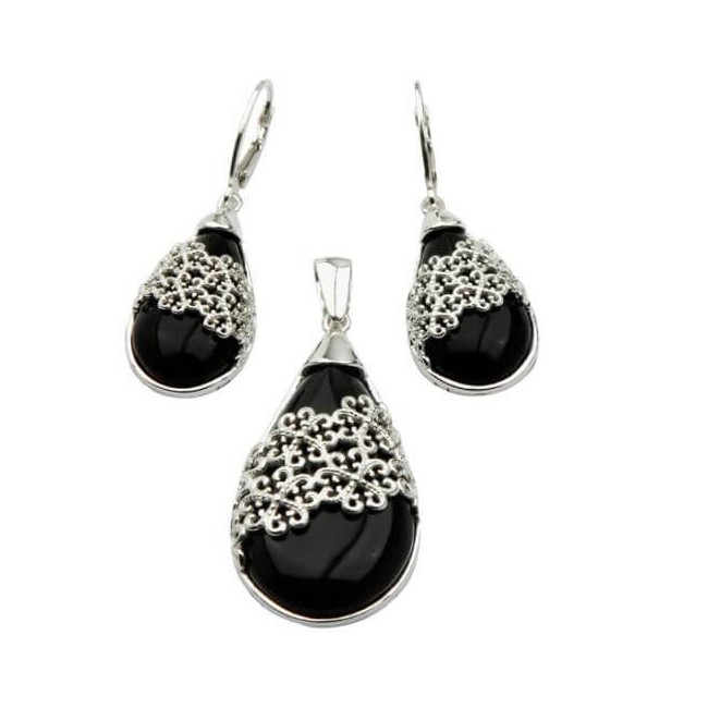 Silver pendant W 1687 Onyx