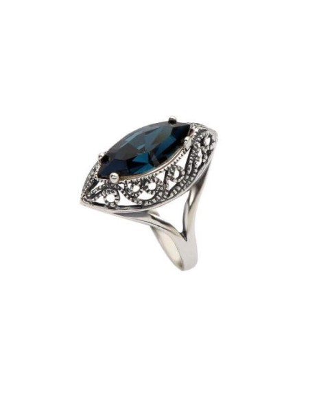 Silver ring with Swarovski crystals PK 991 Montana
