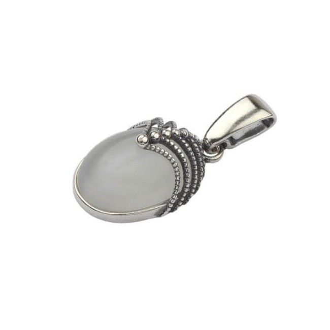 Srebrny komplet (kolczyki + wisiorek) z kamieniami Kocie oko KPL 1703|Polcaratdesign.pl Biżuteria