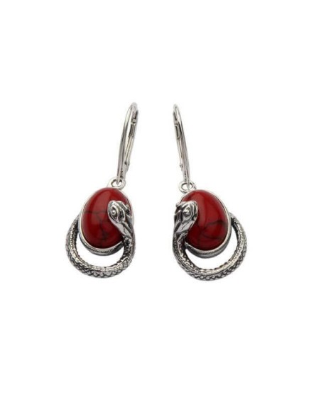 Silver earrings VIPERS K 1717 Coral viper