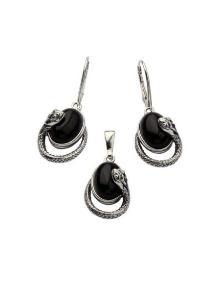 Silver jewelry set VIPERS KPL 1717 Onyx