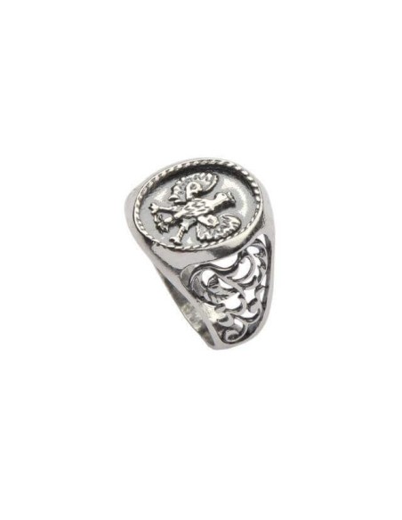 Silver signet ring Eagle PB 336