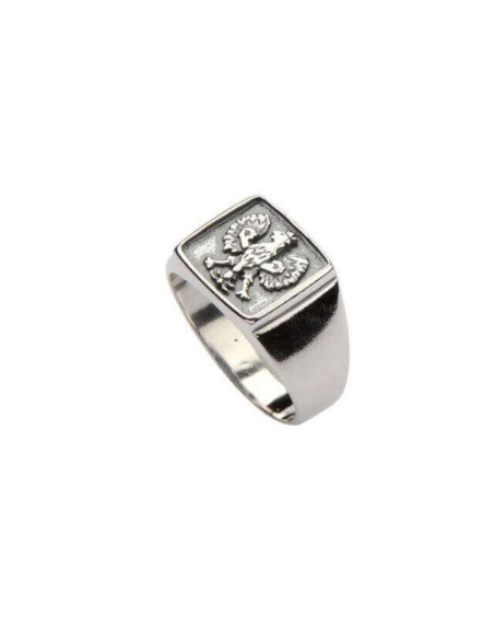 Silver signet ring Eagle PB 337