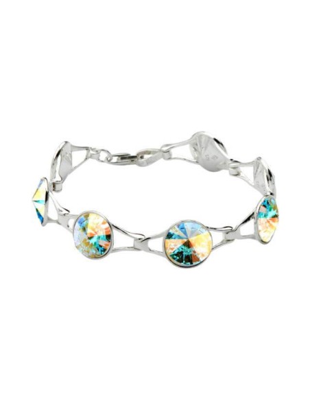 Srebrna bransoletka z kryształami Swarovskiego L 1670 Crystal AB