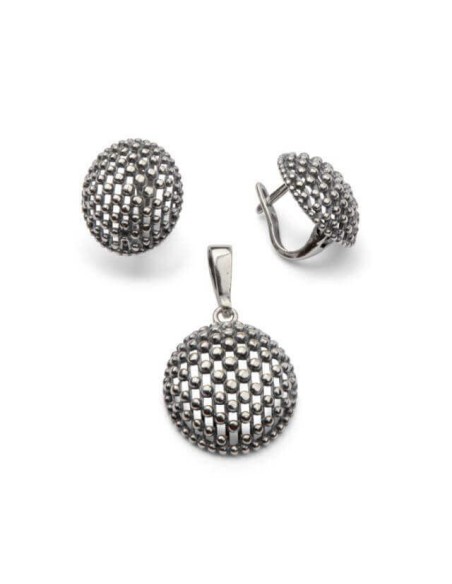 Kolczyki srebrne oksydowane K3 1745|Polcaratdesign.pl Biżuteria