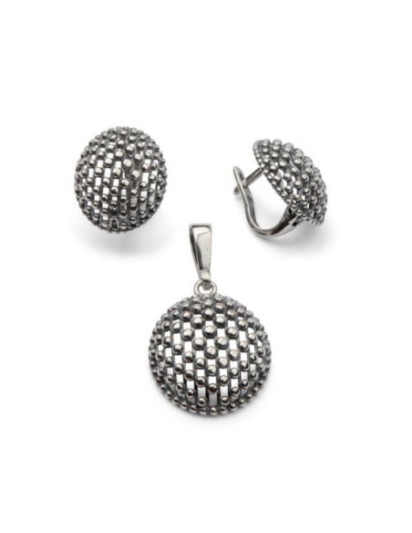 Silver pendant oxidized W 1745