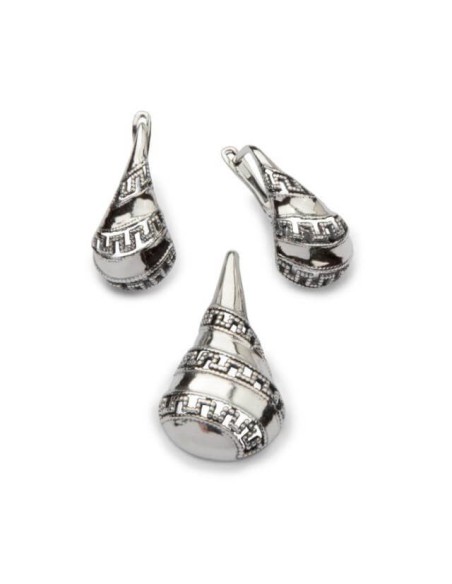 Silver pendant oxidized W 1751