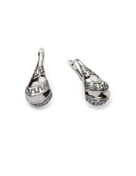 Oxidized silver earrings K3 1751