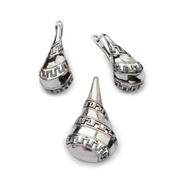 Oxidized silver earrings K3 1751