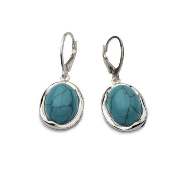 Silver set decorated with turquoise KPL 1733 Turquoise