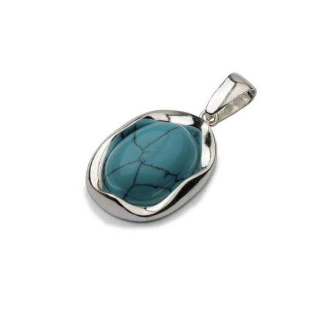 Silver set decorated with turquoise KPL 1733 Turquoise