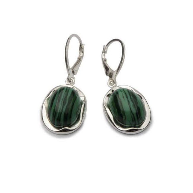 Silver set decorated with Malachite KPL 1733 Malachite