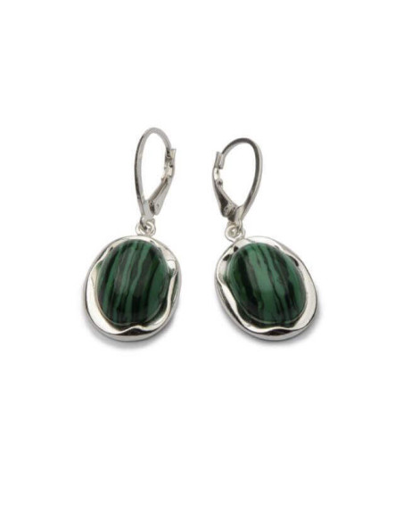 Silver set decorated with Malachite KPL 1733 Malachite