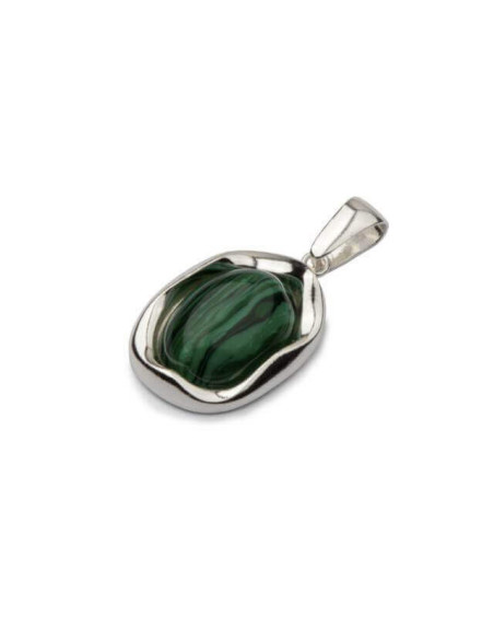 Silver set decorated with Malachite KPL 1733 Malachite