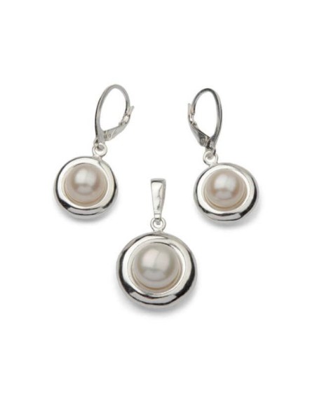 Silver pearl earrings K 1748