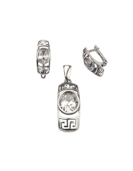 Srebrny wisiorek zdobiony cyrkonią W 1717|Polcaratdesign.pl Biżuteria