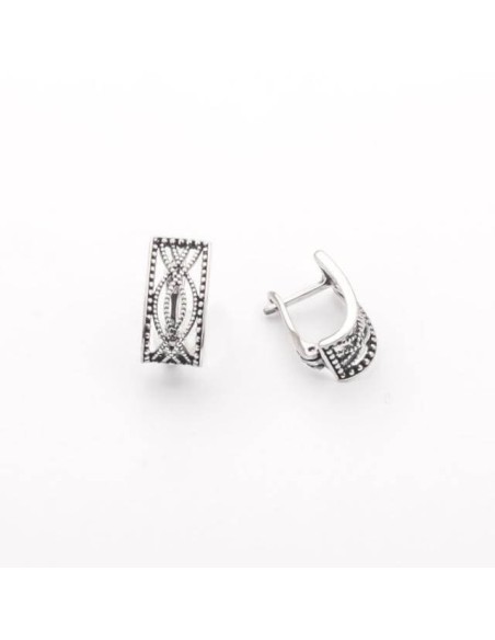 K 1762 oxidized silver earrings