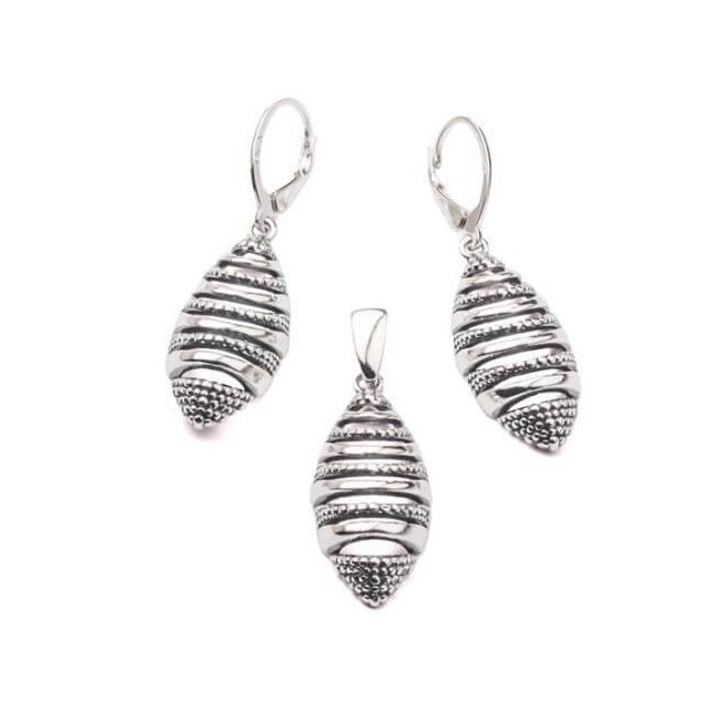 K 1756 oxidized silver earrings