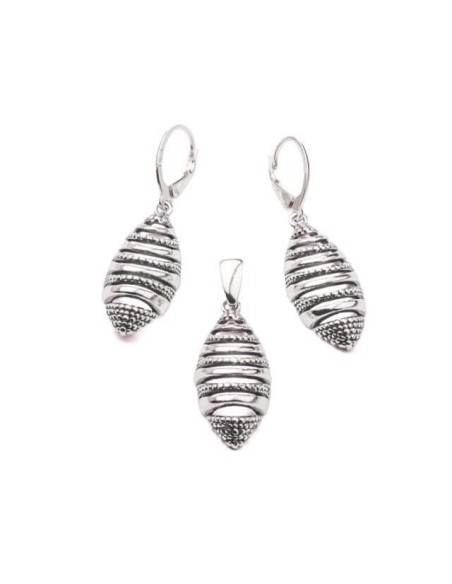 K 1756 oxidized silver earrings