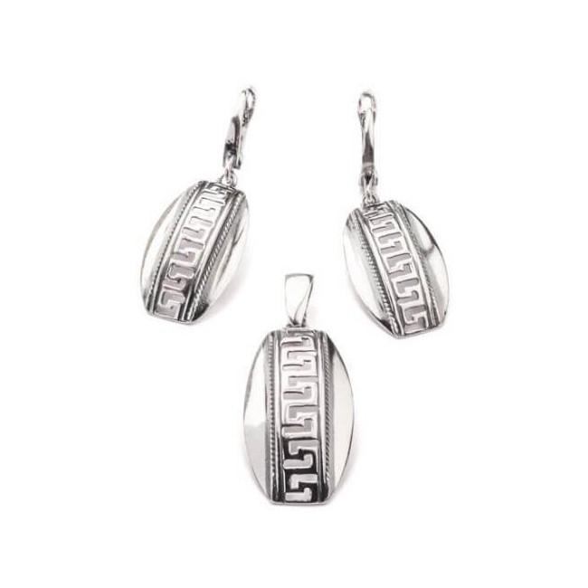 K 1765 oxidized silver earrings