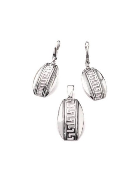 K 1765 oxidized silver earrings