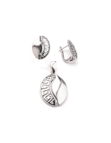 Oxidized silver earrings K3 1766