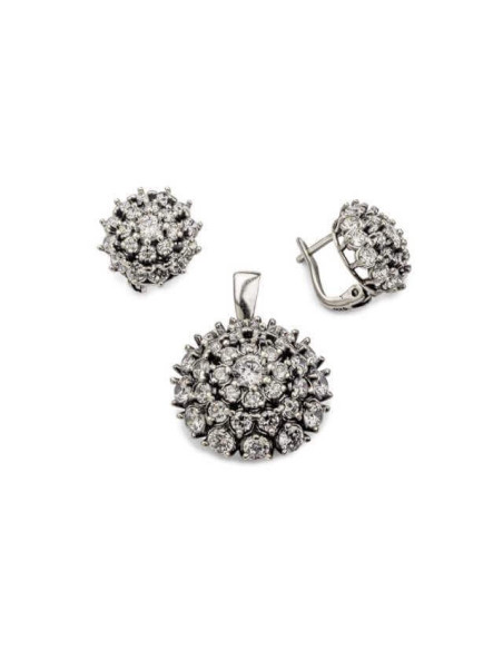 Silver pendant with zircons W 1763